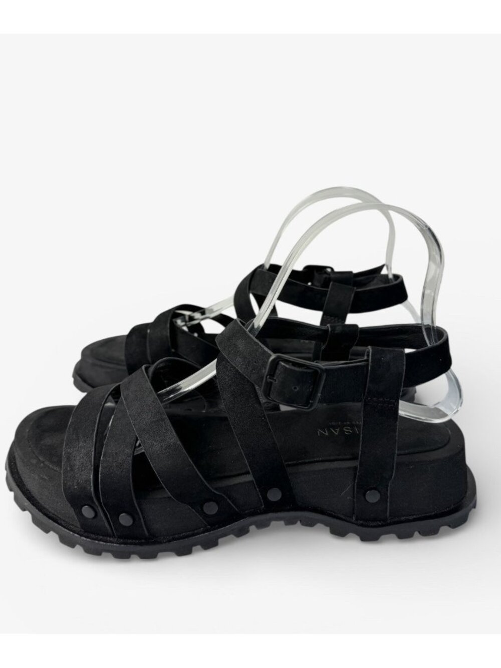 Artisan Crafted by Zigi Malu Platform Sandal Black Leather Platform Sandals Lug
